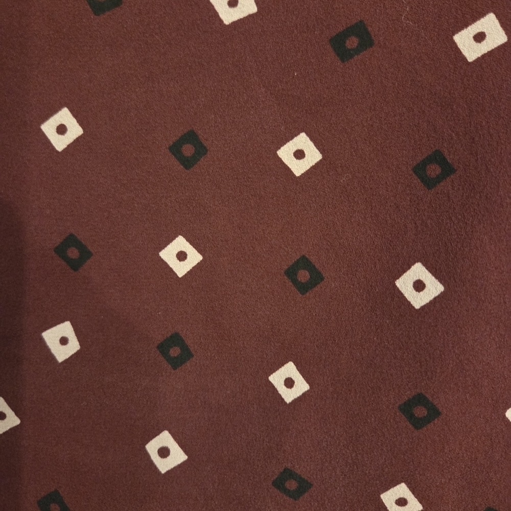 Vintage 1980's DKNY Burgundy Silk Printed Skirt - Picture 3 of 4